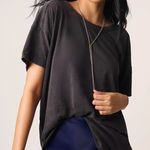 Pilcro Anthropologie Perfect Oversized T-Shirt Carbon Grey Black Size XS Boho Photo 0