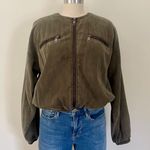 Hudson Olive Green Bomber Jacket Photo 0