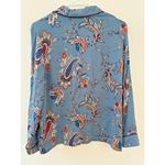 In Bloom by Jonquil Pajama Set Womens Small Blue Paisley Soft‎ Knit Cozy Luxury Photo 2