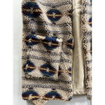 L.I.B. New York Women’s Aztec Sherpa Vest One Size Medium Fuzzy Teddy Bear Blue Photo 1