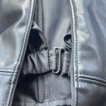 Shoshanna NEW Strapless Leather Merlot Dress in Jet Black Size 6 Photo 7