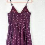 Betsy and Adam  High Slit Metallic Print Gown Size 10 Chiffon Formal Wedding Guest Photo 6