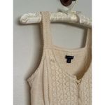 Cute American Eagle CS Boho Chic Cream Knit Crochet Smocked Tank Top Corset Size XS Photo 2