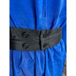 Dress quilted bodice shirtwaist dress blue black sz 6 Photo 9