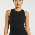 Gymshark  Elevate Asymmetric Tank Womens S Black Slim Fit Athleisure Gym Yoga Photo 0