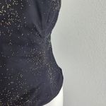 American Vintage Vintage Crimson Black Tulle Halter Top Metal Beaded V-Neck L Photo 3