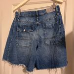 We The Free People $98 Boomerang High Rise Long Shorts Denim Jeans Baggy size 29 Photo 4