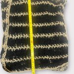 Large Black and Cream Woven Tote Bag Photo 3