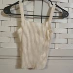 Silence + Noise Urban Outfitters Cream Ribbed Knit Tank Top Photo 3