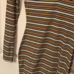 Bear Dance Ribbed Bodycon V-Neck Mini Dress Striped Long Sleeve Small Like New Photo 7