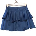 Geren Ford silk blue mini skirt sz 2 Photo 1