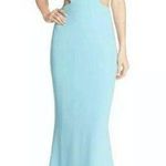 Maria Bianca Nero Backless Stretch Woven Cutout Gown Photo 0
