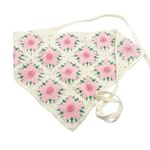 Handmade  Crochet Floral Granny Square Bandana Headscarf – Pink & Cream Photo 1
