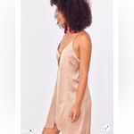 Urban Outfitters NWT Satin Tie Back Slip Dress Bronze Size Small Photo 4