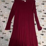Old Navy Burgundy long sleeve midi dress Photo 0