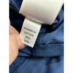 Athleta Air Out Cinch Tee Blue S/S Scoop Neck Elastic Cut-Out Back Women's Small Photo 6