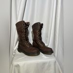 Dr. Martens  Triumph Brown Leather Floral Boots | US 6 Photo 1