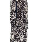 BCBGMAXAZRIA Silk Black and White Animal Print Mini Dress Photo 3