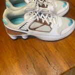 Nike Shox Women's White and Rose Gold Sneakers Photo 1