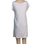 Banana Republic  Womens T Shirt Dress Studded Pullover Cream Silver Small Photo 3
