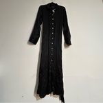 J.Crew  Drapey Shirt Dress in Luster Crepe Black Size 12 Holiday Party Cocktail Photo 1