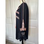 Free People NWT  Wind Willow Boho Embroidered Peasant Mini Western Dress XS Black Photo 2