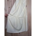 Lulus NWT  Island Vacay Cream Tie-Back Maxi Dress Resortwear Vacay Cut Out Sz M Photo 5