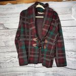 Soft Surroundings Wool Alpaca Blend Plaid Toggle Coat Jacket Med Photo 1