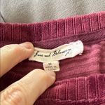 Jane and Delancey Long Sleeve Ribbed Velvet Top Burgundy Size M Stretchy Knit Photo 1