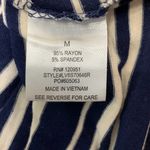 Olive & Oak Navy Blue and Cream Striped High Waisted Jersey Dress Size M… Photo 8