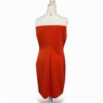 Tommy Hilfiger S/LESS ASYMMETRICAL SHEATH DRESS, ORANGE AND WHITE, SIZE 10 NWOT Photo 2