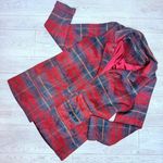 Stoosh plaid red and black / grey jacket coat fall style medium winter coat Gray Photo 0