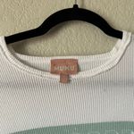 Show Me Your Mumu Bosco Ski Long Sleeve Top White Green Size Medium Photo 4