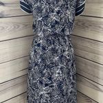 H&M Navy & White Floral Tulip Sleeve A-Line Dress Photo 4