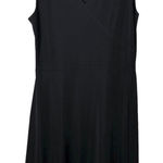 Chico's Additions by Chico’s Faux Wrap V Neck Sleeveless Slinky Dress Black 2 Photo 0