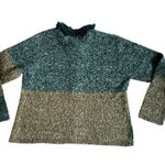 Susan Bristol Vintage Colorblock Fall Leaves Fringy Patchwork Cardigan Granny Photo 1