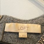 Loft Gray Short Sleeve Dress with bedazzled neck size small Photo 2