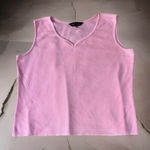 Ming Wang  Tank Top Women's Size X-Large Knit Pink Photo 0