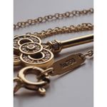 Tiffany & Co. 18k Yellow Gold Diamond Key Pendant Necklace with Box Photo 6