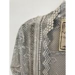 Vintage Concepts Cardigan Womens Size Small Lace Crochet Gray Kimono boho Photo 2