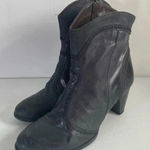 Sesto Meucci  Sleek Western Zip Style Charcoal Weave Granny Ankle boots Booties 6 Photo 0