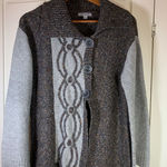 PBJ Sport Artsy Boho Lagenlook‎ Cardigan Sweater Womens XL Asymmetrical Logom Brown Photo 0