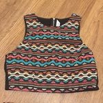 H&M Coachella Size 8 Multicolor Bright Aztec Pattern Cropped Tank and Sh… Photo 2