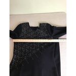 Kasper ASL x Nina Charles Knit long/SL Maxi Dress Sz. Sm Black Bejeweled Bodice Photo 6