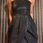 Alice + Olivia Black Sparkly Strapless Mini Dress Photo 0