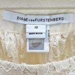 Diane Von Furstenberg  Lace Blouse Romantic Boho Sheer Lined Cottagecore US 10 Photo 4