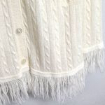 Vintage‎ 60’s chunky knit sweater cape poncho Light ivory Size M Photo 4
