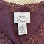 Loft Womens  Burgundy Lace Tank Top - S Photo 3