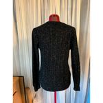 sweater lace V black red blue metallic Size L Photo 4