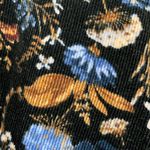 Versona  Floral Boot Cut Corduroy Pants Black and Blue Photo 2